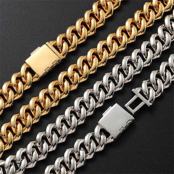 15mm Double Row CZ Diamond-Cut Cuban Chain – Bold Hip Hop Necklace or Bracelet for Men