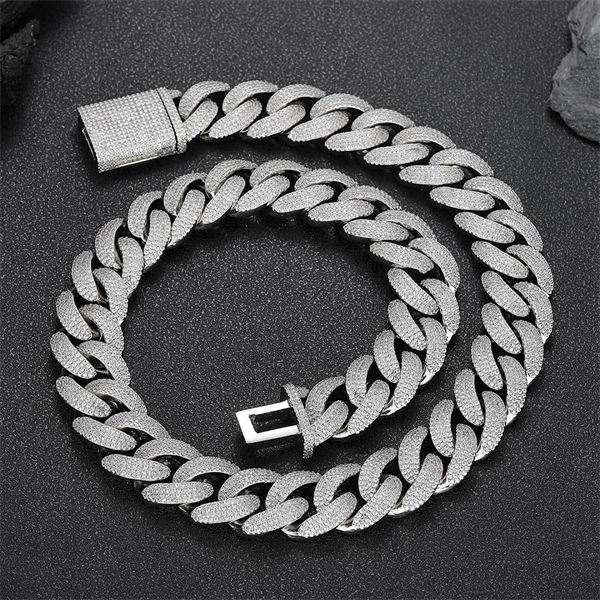 20mm 4-Row Iced Cuban Link Chain – Bold Hip Hop Statement Necklace for Men