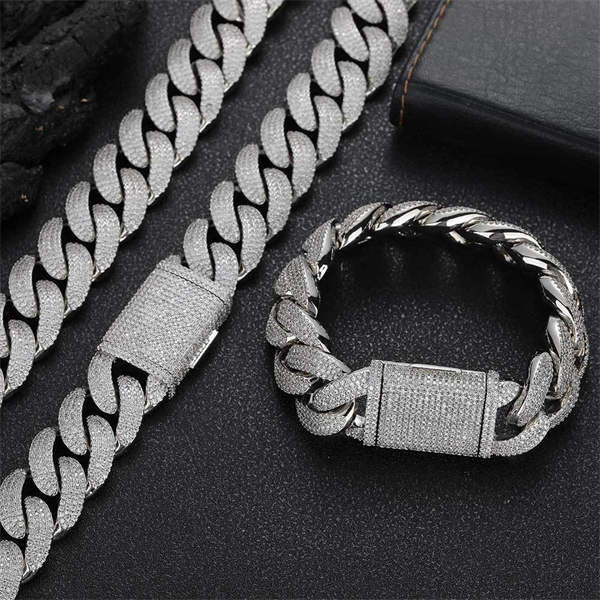 20mm 4-Row Iced Cuban Link Chain – Bold Hip Hop Statement Necklace for Men