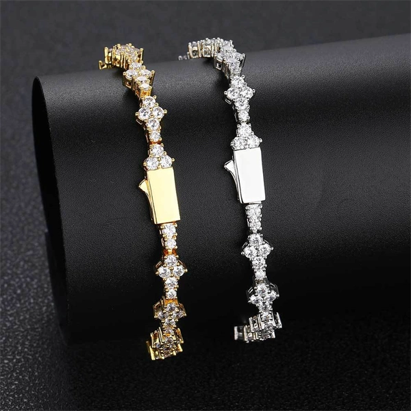 6.5mm Iced Out Airplane Tennis Chain Bracelet – Bold Hip Hop Jewelry for Men & Women