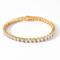 Cubic Zirconia Tennis Chain Bracelet – Bold Gold Look for Streetwear Lovers