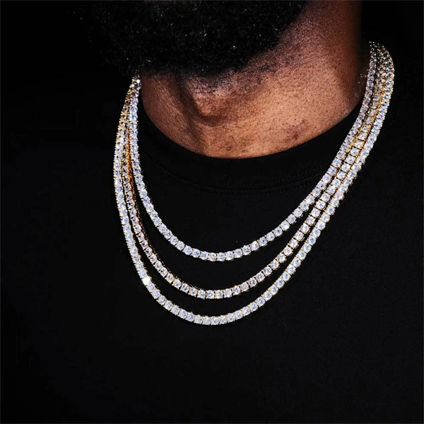 Cubic Zirconia Tennis Necklace – Sleek Street‐Style Accessory for Men & Women