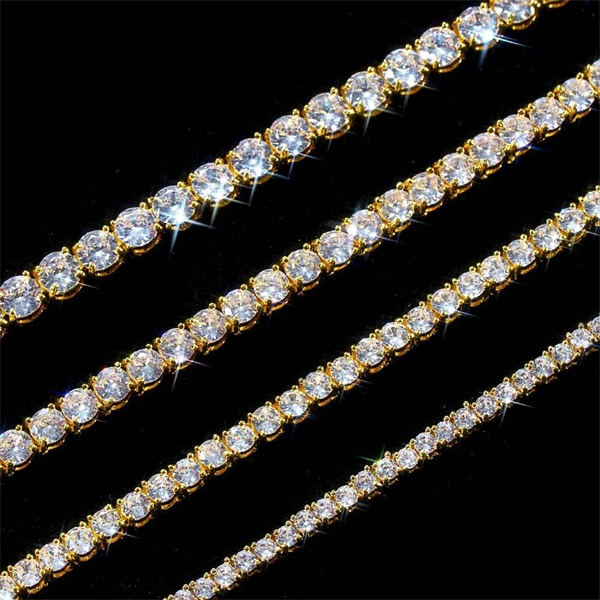 Cubic Zirconia Tennis Necklace – Sleek Street‐Style Accessory for Men & Women