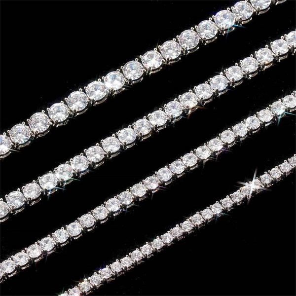 Cubic Zirconia Tennis Necklace – Sleek Street‐Style Accessory for Men & Women