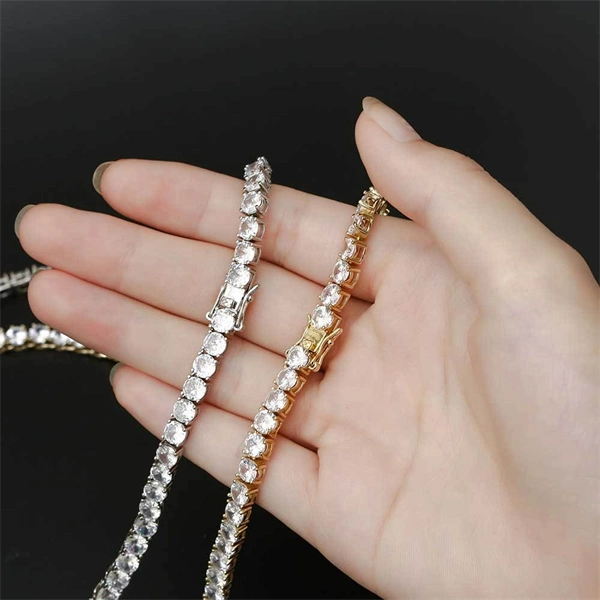 Cubic Zirconia Tennis Necklace – Sleek Street‐Style Accessory for Men & Women