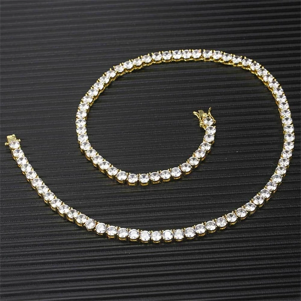 Cubic Zirconia Tennis Necklace – Sleek Street‐Style Accessory for Men & Women