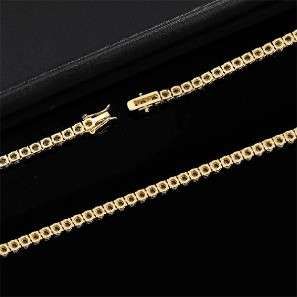 Cubic Zirconia Tennis Necklace – Sleek Street‐Style Accessory for Men & Women