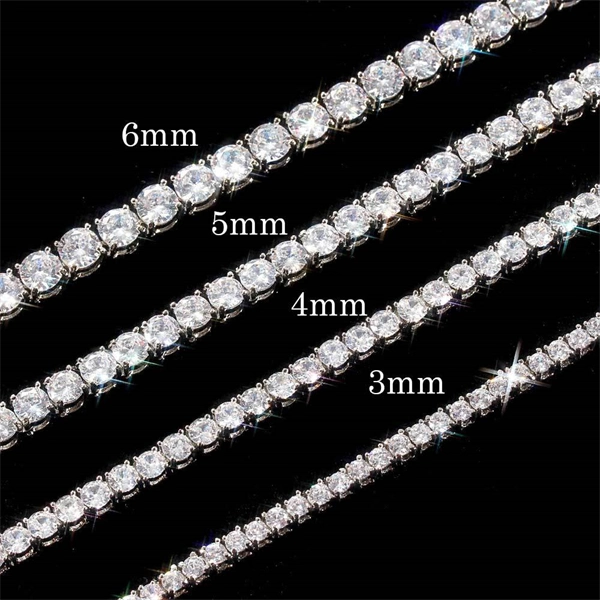 Cubic Zirconia Tennis Necklace – Sleek Street‐Style Accessory for Men & Women
