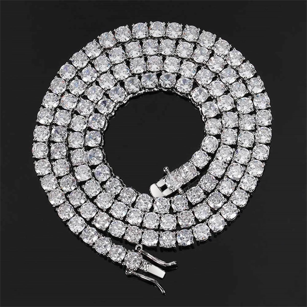 Iced Out Tennis Chain Necklace & Bracelet – Bold Hip-Hop Style for Men
