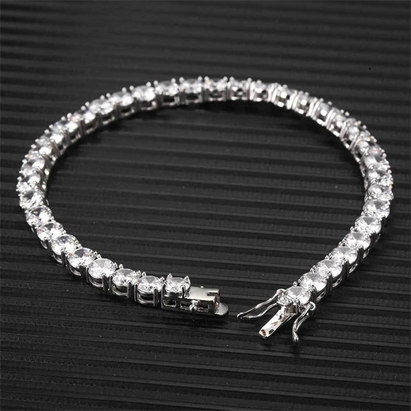 Iced Out Tennis Chain Necklace & Bracelet – Bold Hip-Hop Style for Men