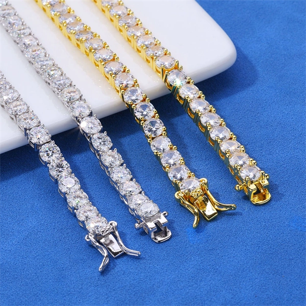 Iced Out Tennis Chain Necklace & Bracelet – Bold Hip-Hop Style for Men
