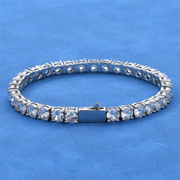Men’s Hip Hop Chain Bracelet – Iced Out CZ with Secure Spring Clasp