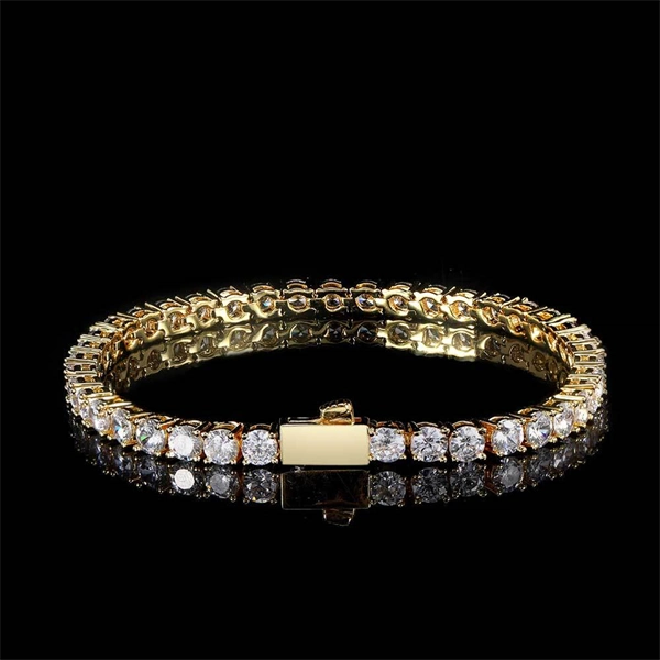 Men’s Hip Hop Chain Bracelet – Iced Out CZ with Secure Spring Clasp