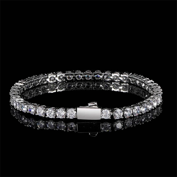 Men’s Hip Hop Chain Bracelet – Iced Out CZ with Secure Spring Clasp