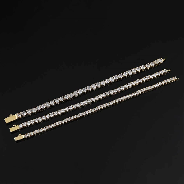 Men’s Hip Hop Chain Bracelet – Iced Out CZ with Secure Spring Clasp