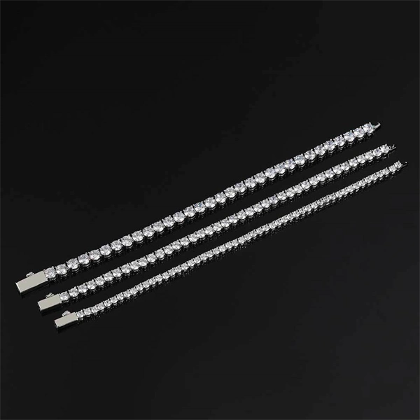 Men’s Hip Hop Chain Bracelet – Iced Out CZ with Secure Spring Clasp