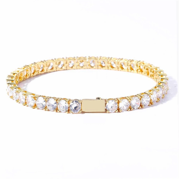 Men’s Hip Hop Chain Bracelet – Iced Out CZ with Secure Spring Clasp