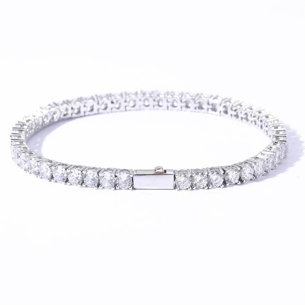 Men’s Hip Hop Chain Bracelet – Iced Out CZ with Secure Spring Clasp