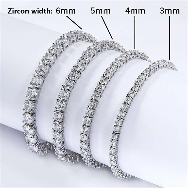 Men’s Hip Hop Chain Bracelet – Iced Out CZ with Secure Spring Clasp