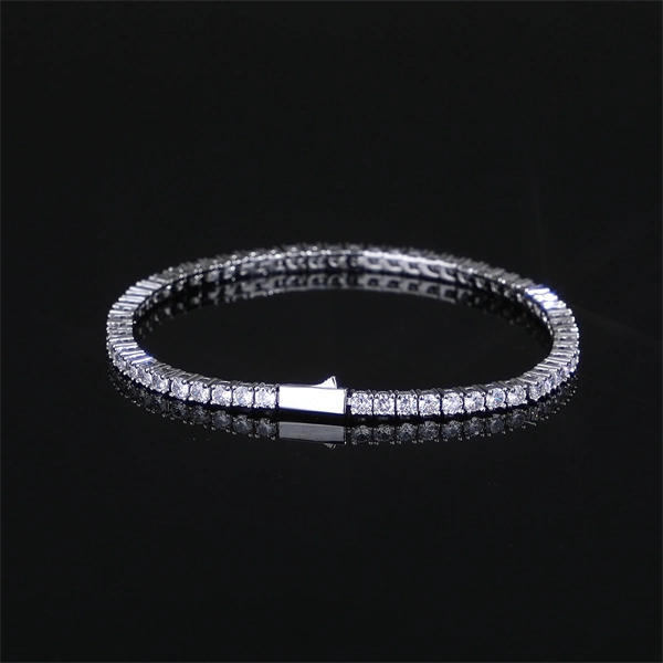 Men’s Hip Hop Chain Bracelet – Iced Out CZ with Secure Spring Clasp