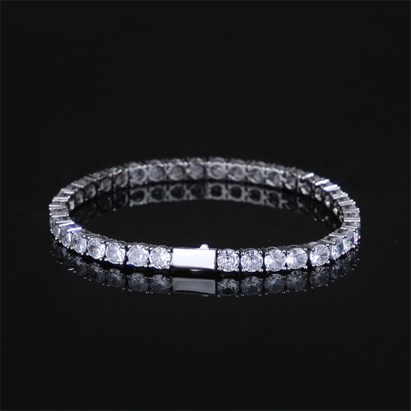 Men’s Hip Hop Chain Bracelet – Iced Out CZ with Secure Spring Clasp