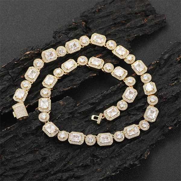 Square Cuban Chain Necklace for Men – Iced Out CZ Hip Hop Style