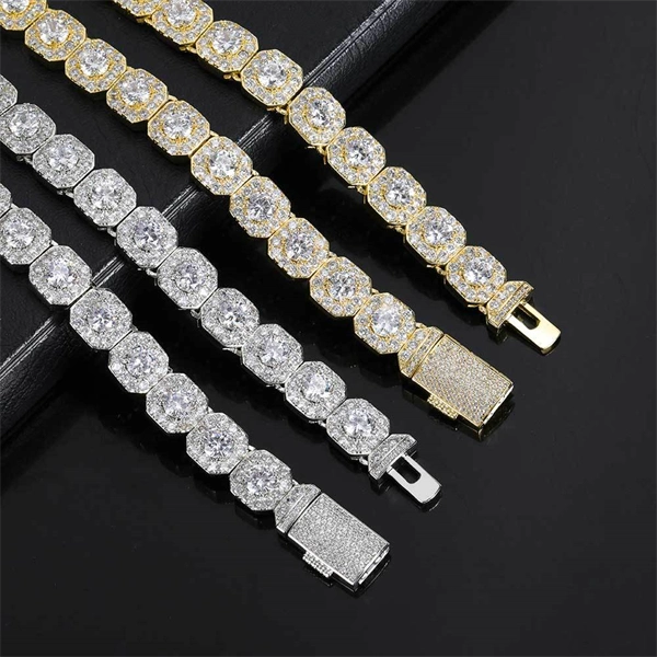 Square Cuban Chain Necklace for Men – Iced Out CZ Hip Hop Style