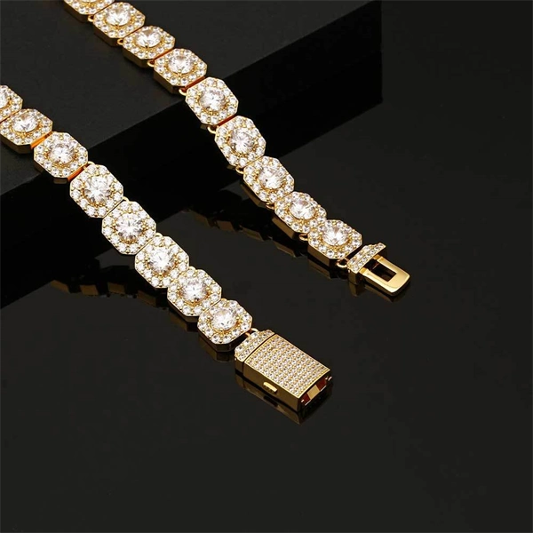 Square Cuban Chain Necklace for Men – Iced Out CZ Hip Hop Style