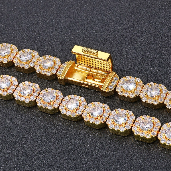Square Cuban Chain Necklace for Men – Iced Out CZ Hip Hop Style