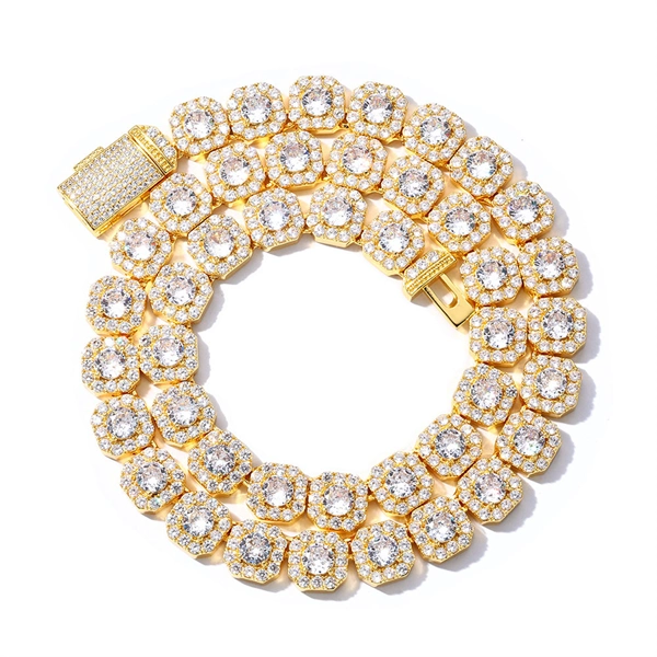 Square Cuban Chain Necklace for Men – Iced Out CZ Hip Hop Style