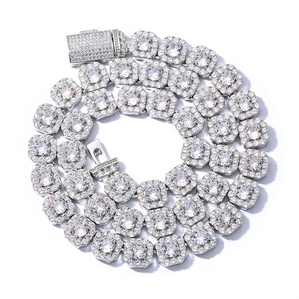 Square Cuban Chain Necklace for Men – Iced Out CZ Hip Hop Style
