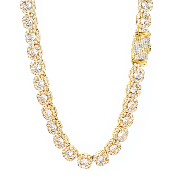Square Cuban Chain Necklace for Men – Iced Out CZ Hip Hop Style