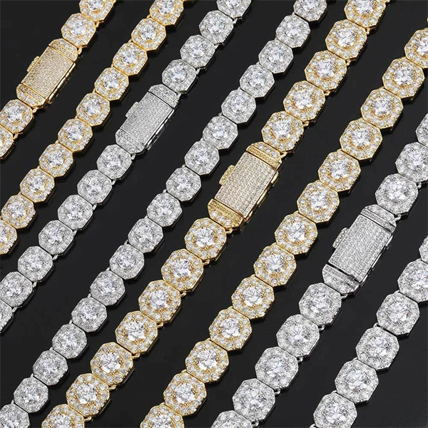 Square Cuban Chain Necklace for Men – Iced Out CZ Hip Hop Style