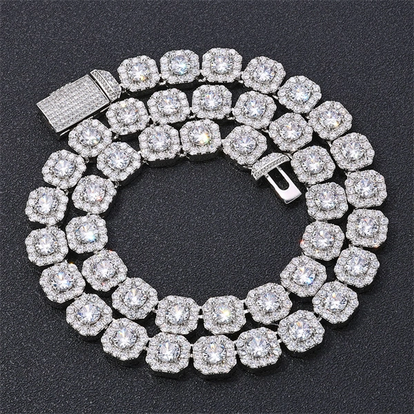 Square Cuban Chain Necklace for Men – Iced Out CZ Hip Hop Style