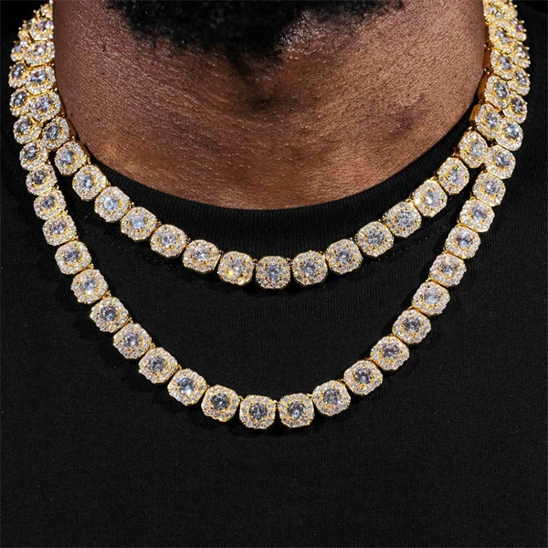 Square Cuban Chain Necklace for Men – Iced Out CZ Hip Hop Style