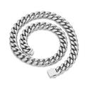 Stainless Steel Polished Cuban Chain Necklace or Bracelet – Bold Hip Hop Miami Style Jewelry