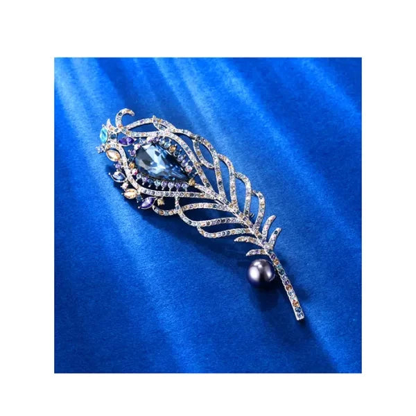 18K Gold Plated Feather Brooch