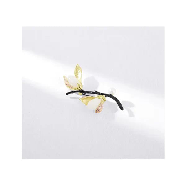 Magnolia Flower Brooch Female Wada Jade Brooch
