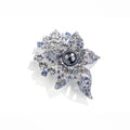 Black Bead Flower Brooch