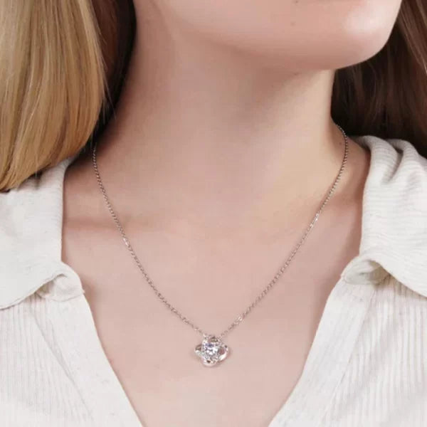 To My Daughter White Gold Necklace