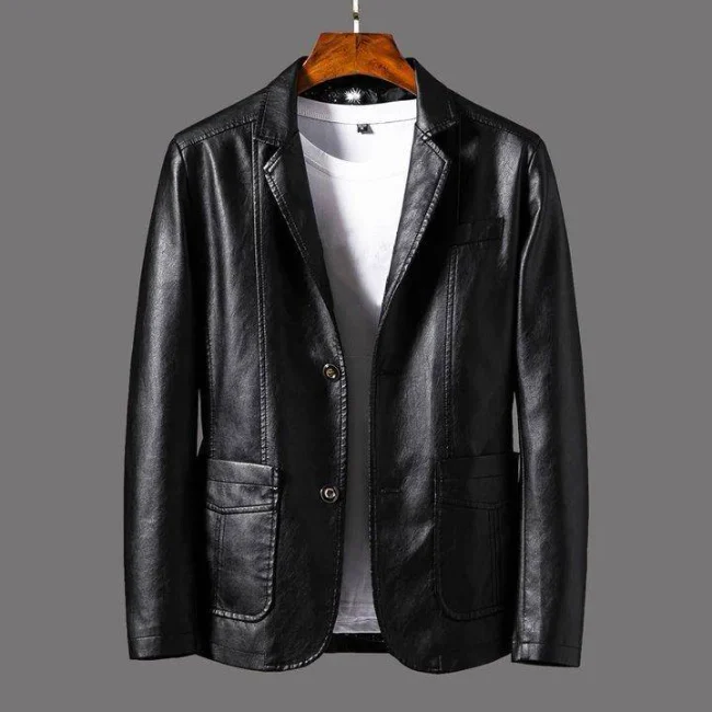Men’s Classic Leather Jacket – Toinsho