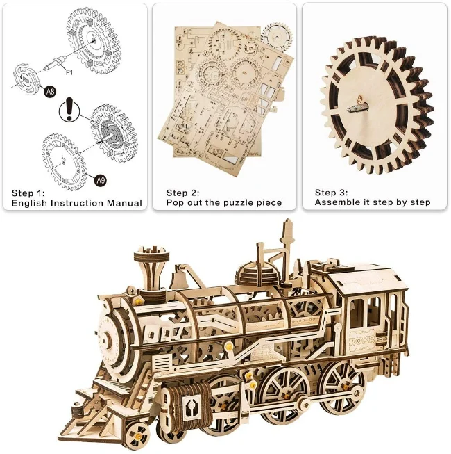 3D Wooden Puzzle Mechanical Model Puzzle – Toinsho