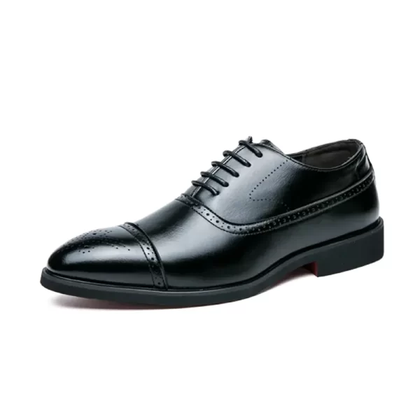Rossi Classic Leather Loafers with Red Bottoms (4)